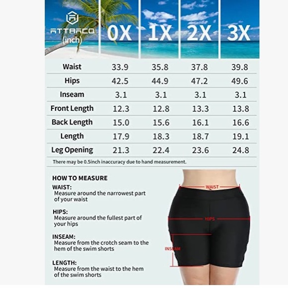 ATTRACO Women Plus Size Criss Cross Swimsuit Bottoms with Liner Shorts in Gray - Picture 4 of 8